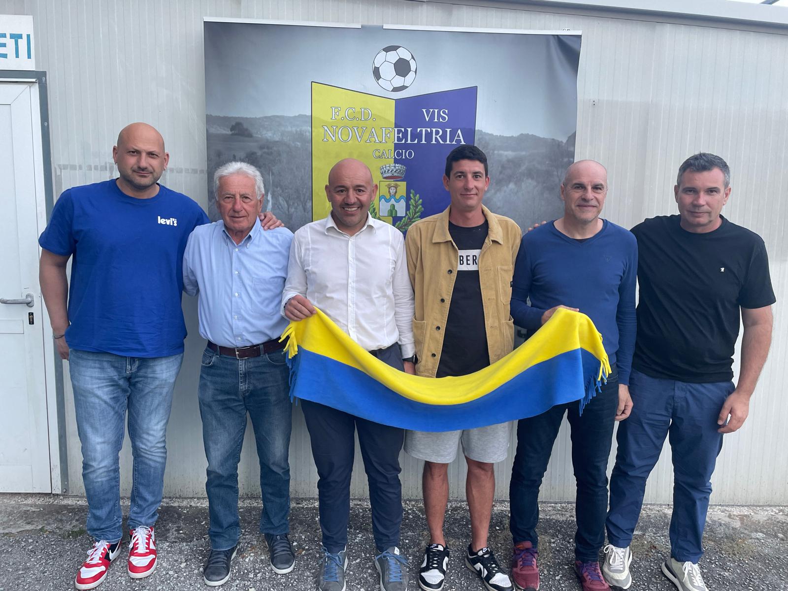 Da sx: Giacomo Giuliani (dirigente), Dino Muscioni (dirigente), Massimo Mancini, Amedeo Valentini, Alessandro Guerra, Alex Renzi