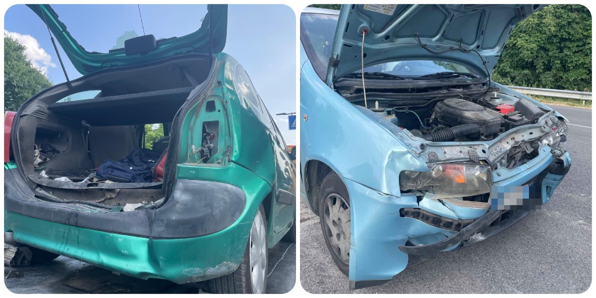 Pietracuta, catena di tamponamenti sulla Marecchiese: traffico in tilt - Due delle auto coinvolte nel sinistro