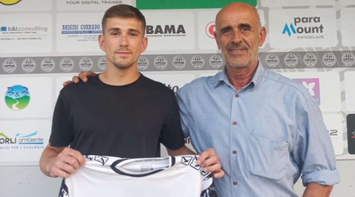 Calcio Eccellenza, Sampierana: i primi acquisti sono Montesi, Ravaioli e Rossi - Alessandro Rossi con il ds Gianluigi Bartoli