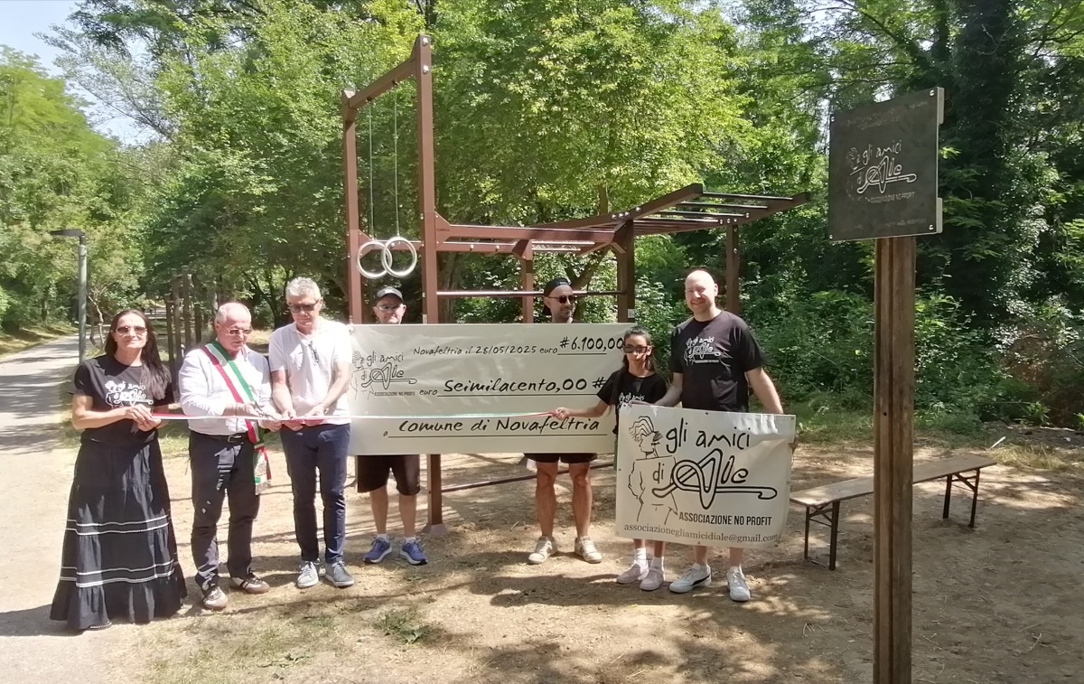 Beneficenza a Novafeltria nel nome di Ale Sabba: donato un "rack" al parco Ivan Graziani -