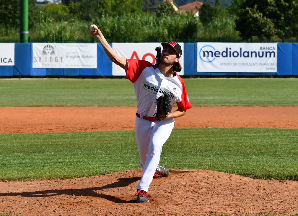 Baseball, New Rimini-Godo mercoledì in diamante - Il lanciatore Gianluca Tognacci