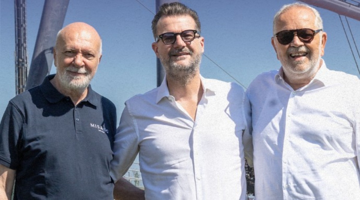 Calcio Promozione, Marco Manzi è il nuovo presidente del Misano - Manzi al centro con Giannini e Bonardi