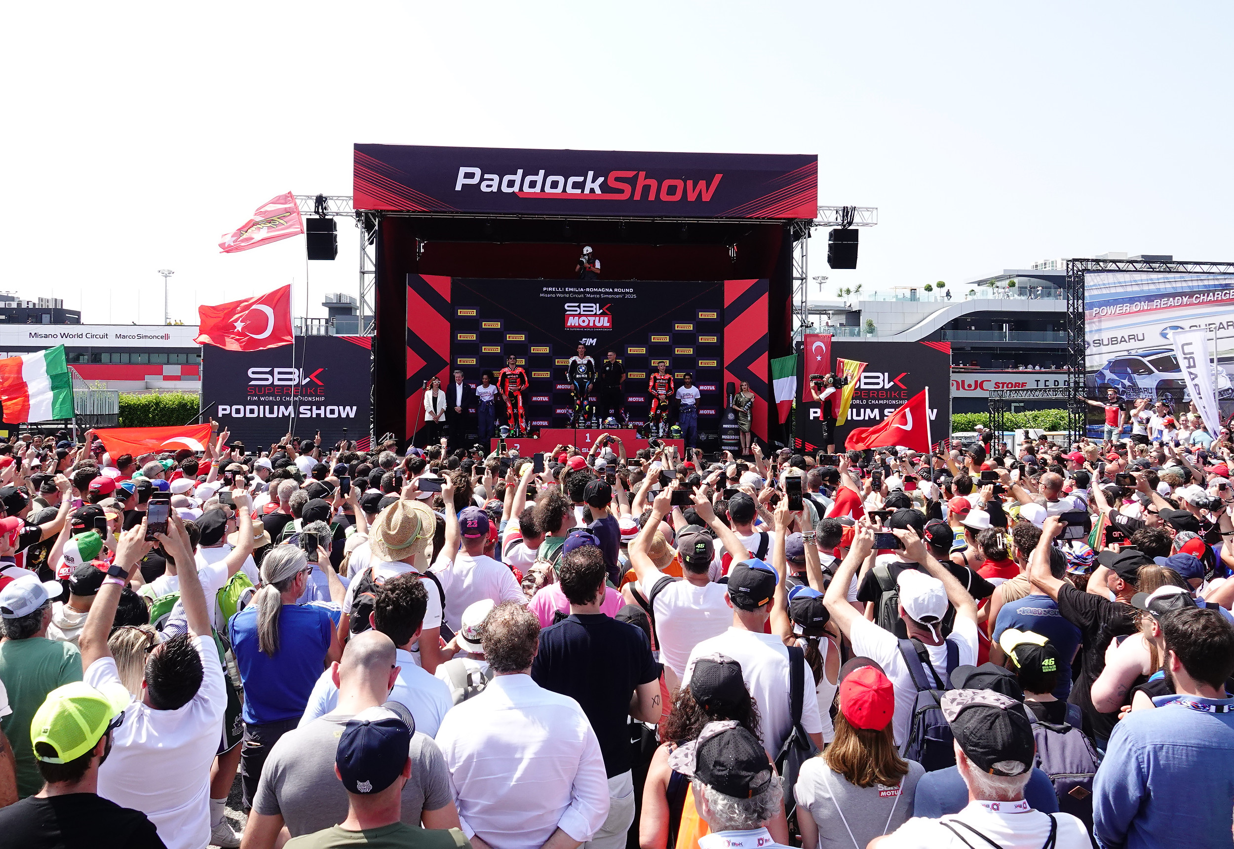 Il podio della Superbike