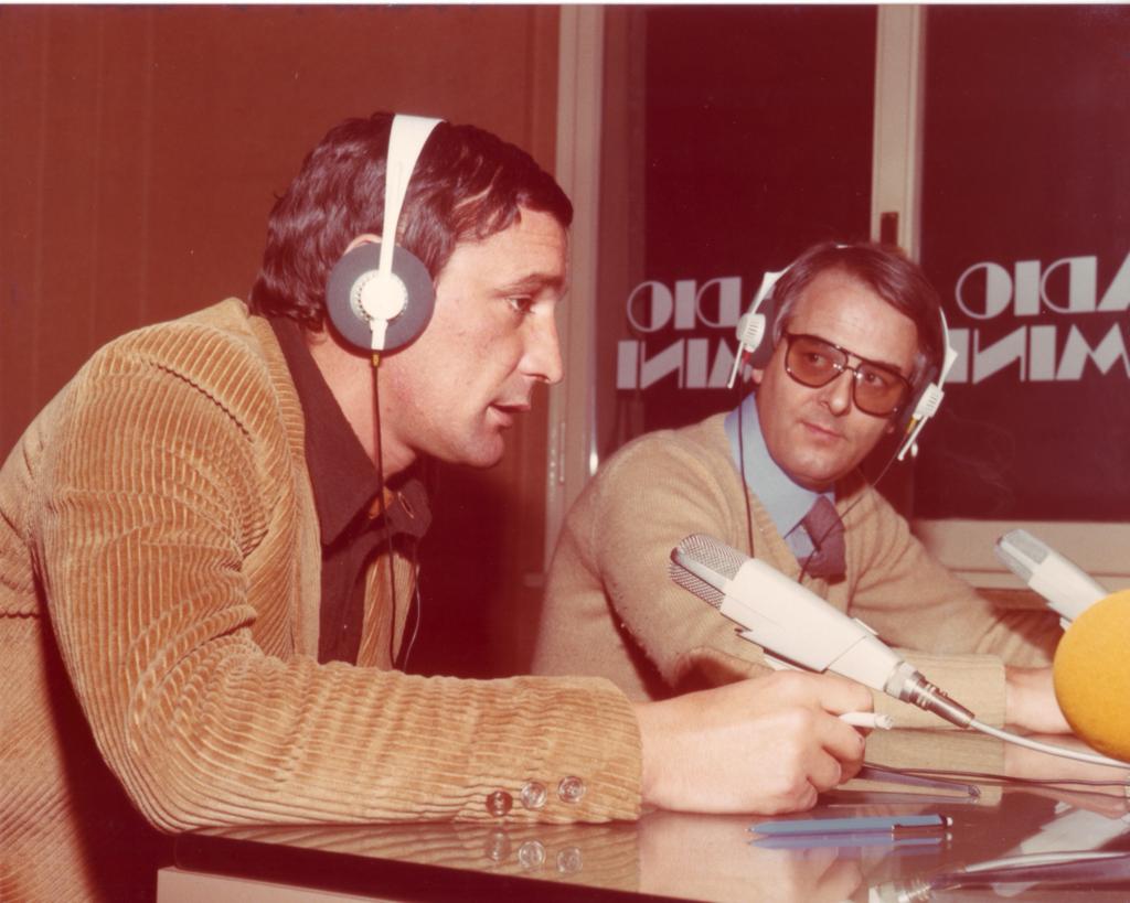 Gigi Riva e Romano Bedetti a Radio Rimini