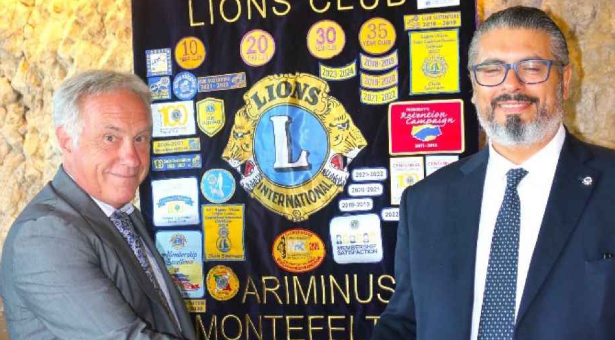 Passaggio di consegne al Lions Ariminus Montefeltro: Cesaretti prende il timone - Daniele Cesaretti e Diego Dell'Anna