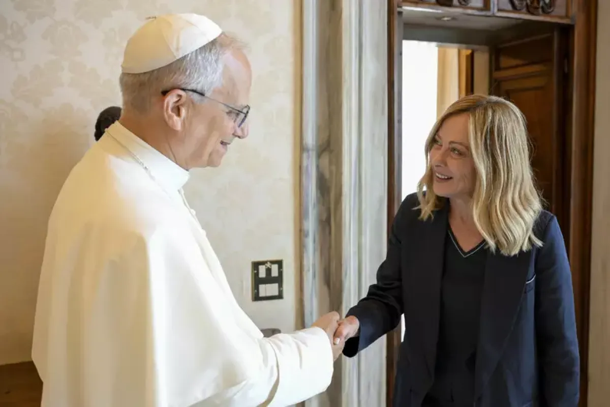 La Premier Meloni ricevuta da Papa Leone: focus su pace e cooperazione - PH Ansa