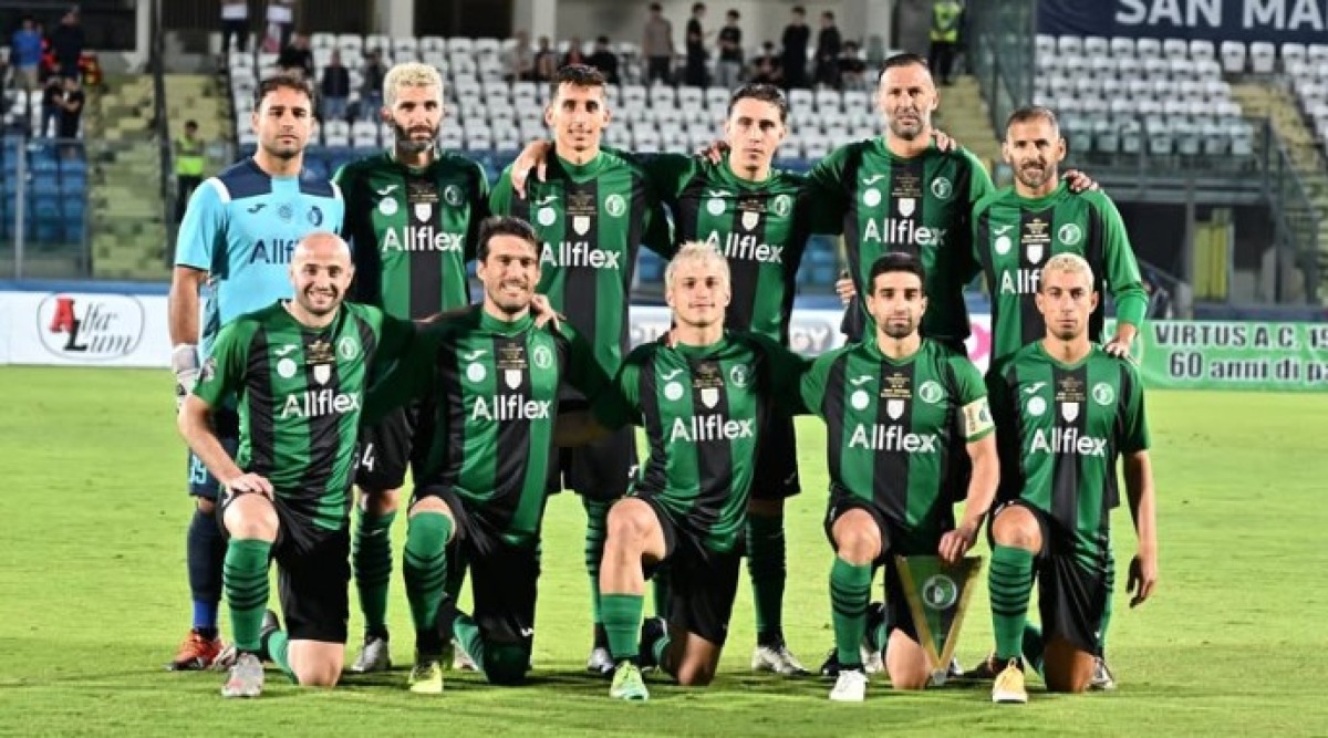 Calcio, Champions: Virtus ko nell'andata del preliminare - La Virtus (Foto FSGC)