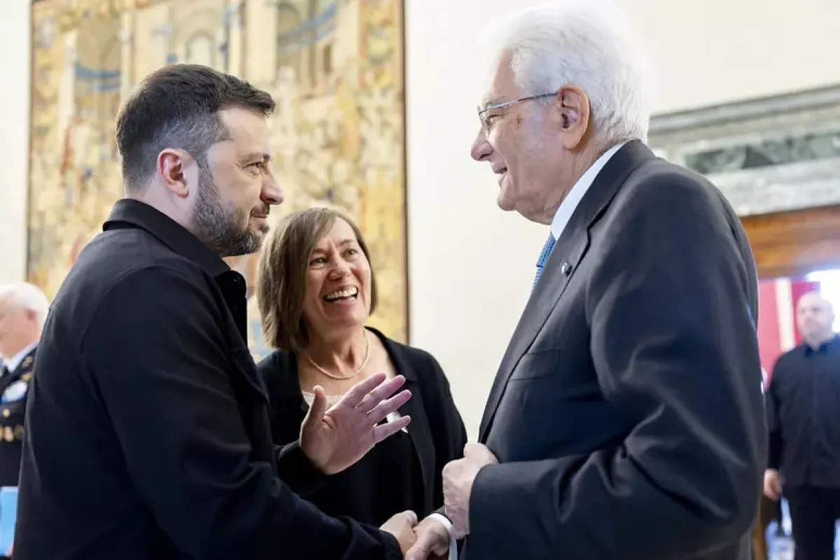 Zelensky a Roma, il sostegno di Mattarella e del Papa - © Ansa
