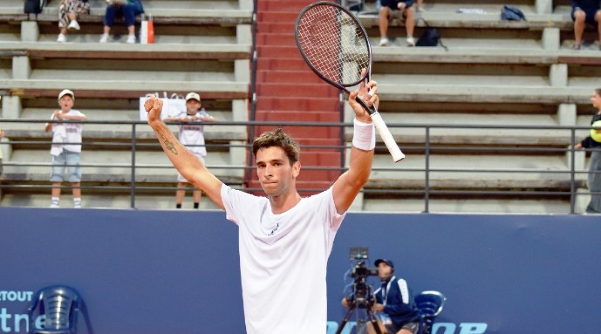 Tennis, San Marino Open: Gigante piega in rimonta il francese Pavlovic - Gigante esulta