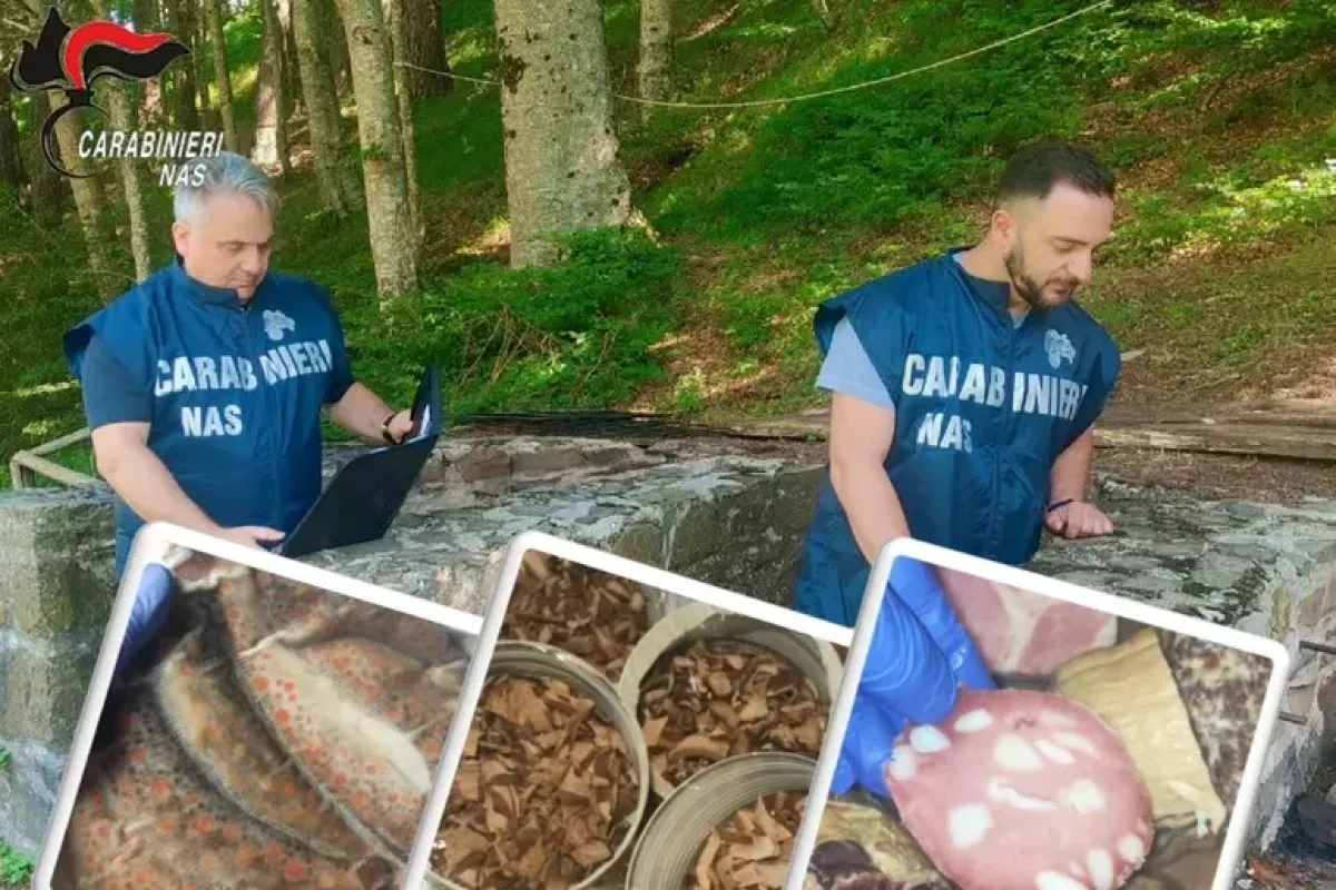 Carne nel bagno e salumi tra le muffe: blitz dei Nas nei rifugi dell’Appennino - I carabinieri del Nas durante i controlli
