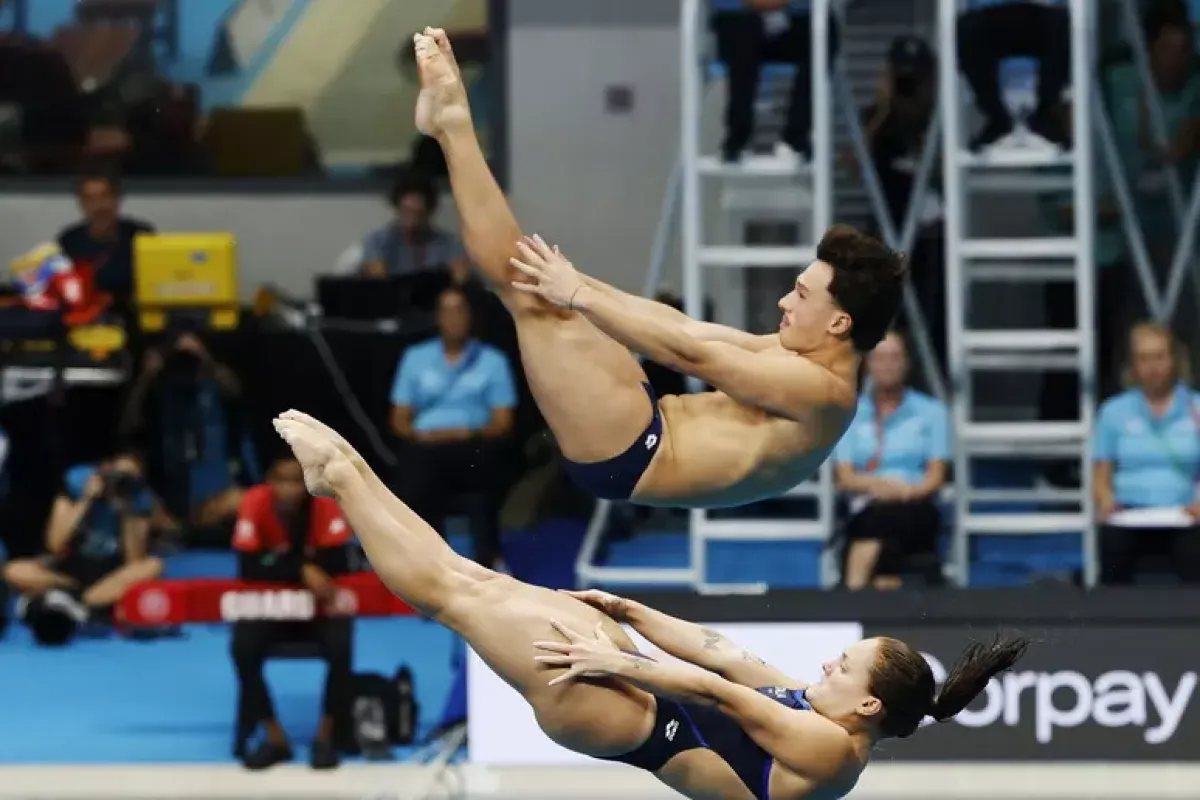 Mondiali di tuffi: Pellacani e Santoro conquistano l’oro nei 3 metri sincro misti - © Ansa