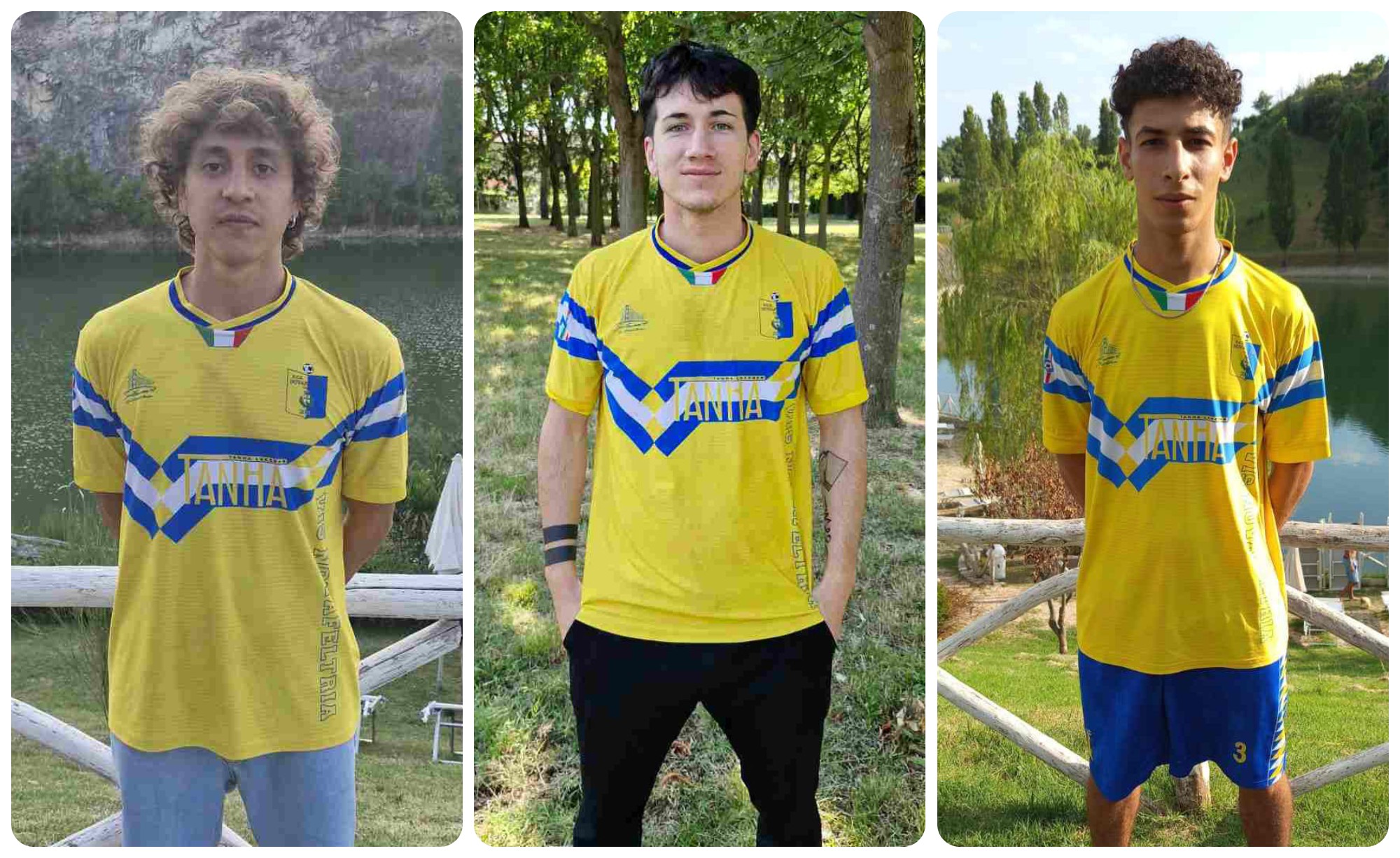 Da sinistra: Riccardo Galli, Francesco Canini, Aymane Frihat