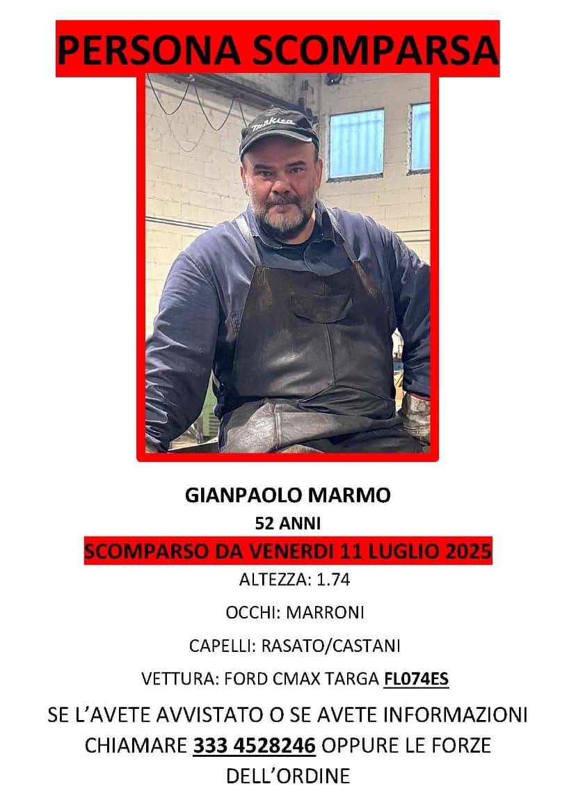 L'allarme lanciato dalla famiglia di Gianpaolo Marmo