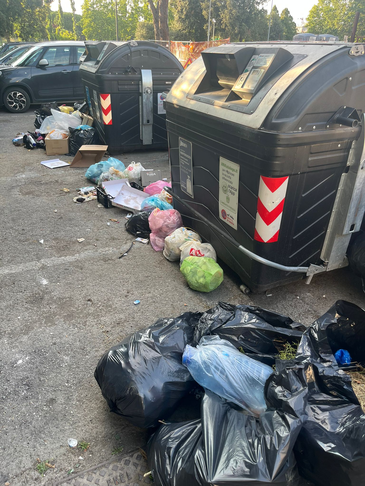 Rifiuti abbandonati a Viserba