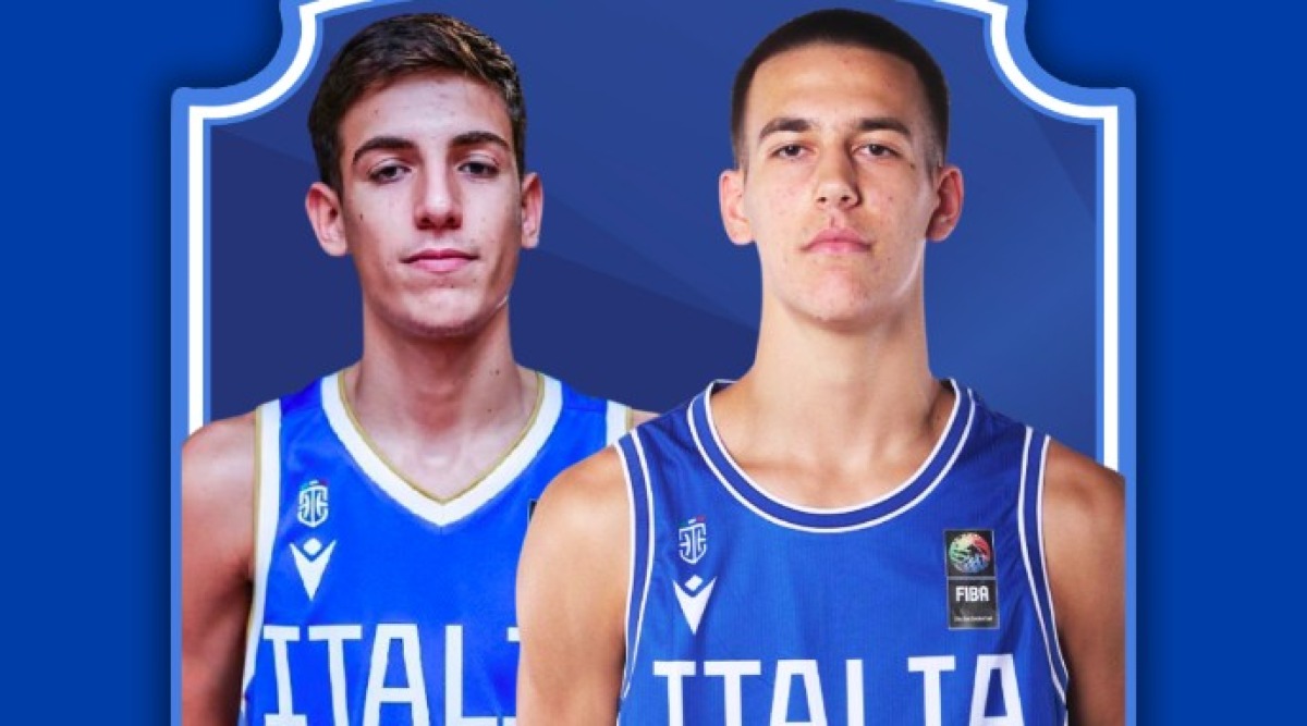Basket, Ronci e Ruggeri in Nazionale per gli Europei Under 16 - Da sinistra Nicolò Ronci e Mattia Ruggeri