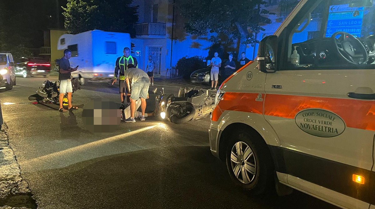 Scontro tra moto e scooter a Novafeltria: ferita una donna - Il luogo dell'incidente
