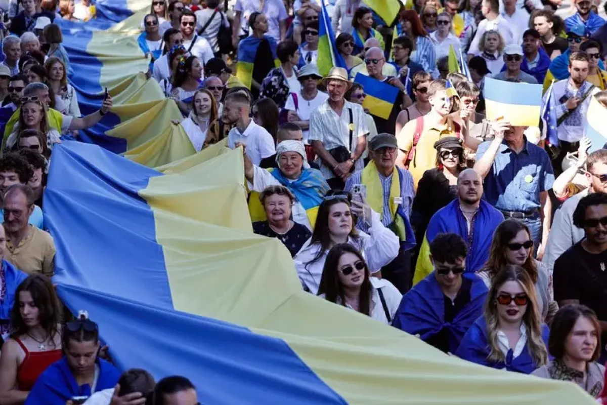 Kiev celebra l’Indipendenza, Trump invoca la fine della guerra - © Ansa/Afp