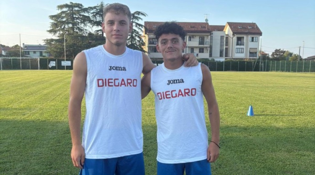 Calcio Promozione, Diegaro: ecco i giovani difensori Frosio e Tamburini - Da sinistra Tamburini e Frosio