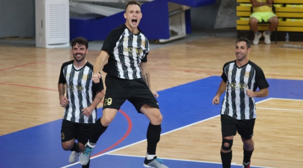 Futsal Champions League: il Murata inizia alla grande, Yerevan piegato 3-1 - L'esultanza del Murata (Foto SS Murata Futsal)