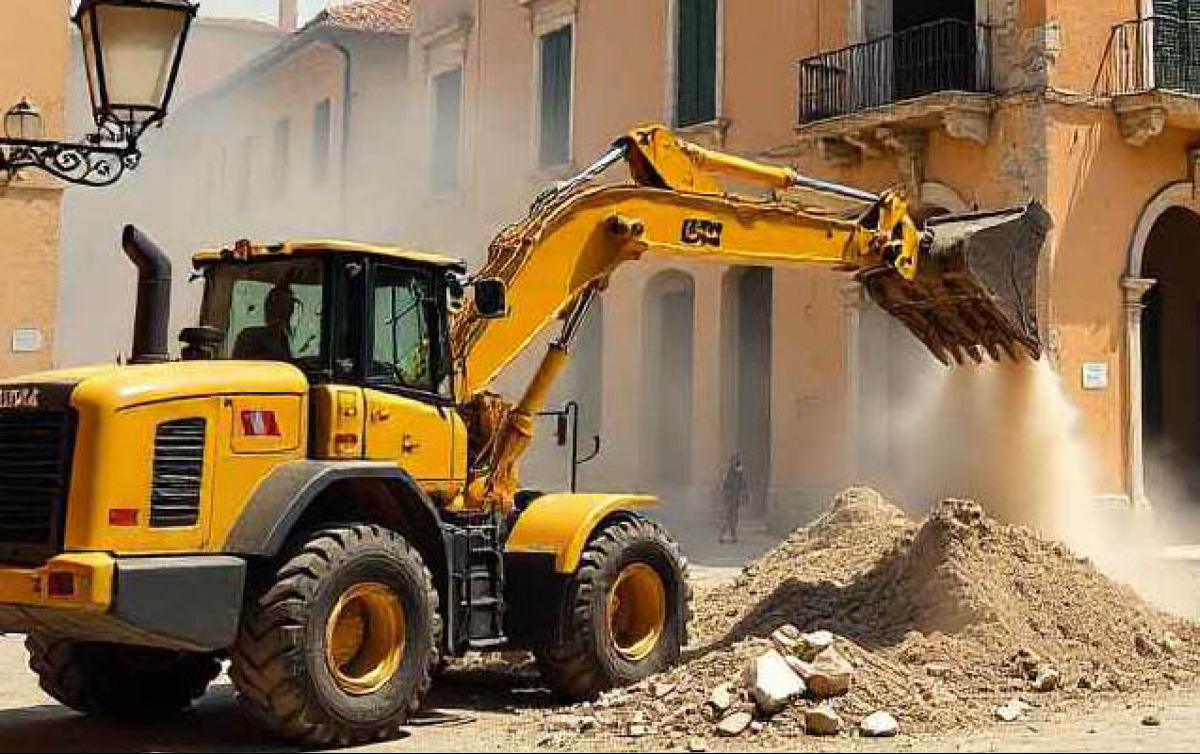 Via gli abusi edilizi in via San Lorenzo in Correggiano: parte iter per le demolizioni - Ruspa, demolizione (REPERTORIO)