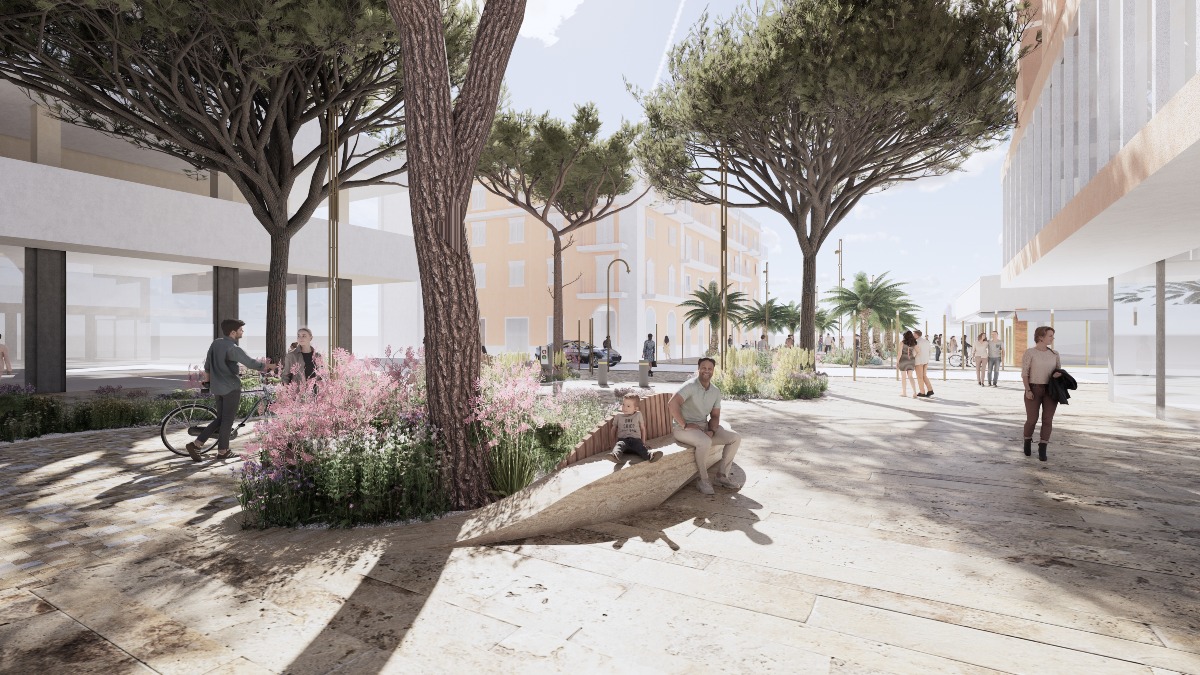 Riccione prepara il nuovo volto di viale Ceccarini, lavori divisi in due fasi per ridurre i disagi - Rendering del nuovo Viale Ceccarini, Riccione