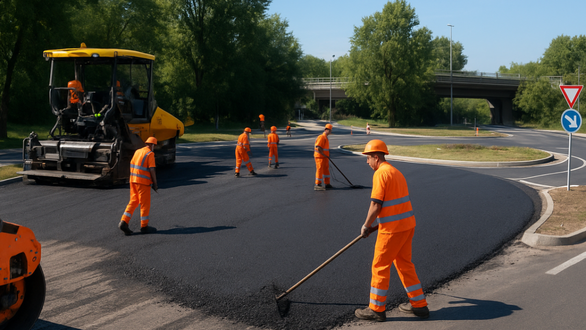 Rimini: con le asfaltature proseguono i lavori sulla Statale 16 su due importanti nodi viari - Cantiere stradale REPERTORIO