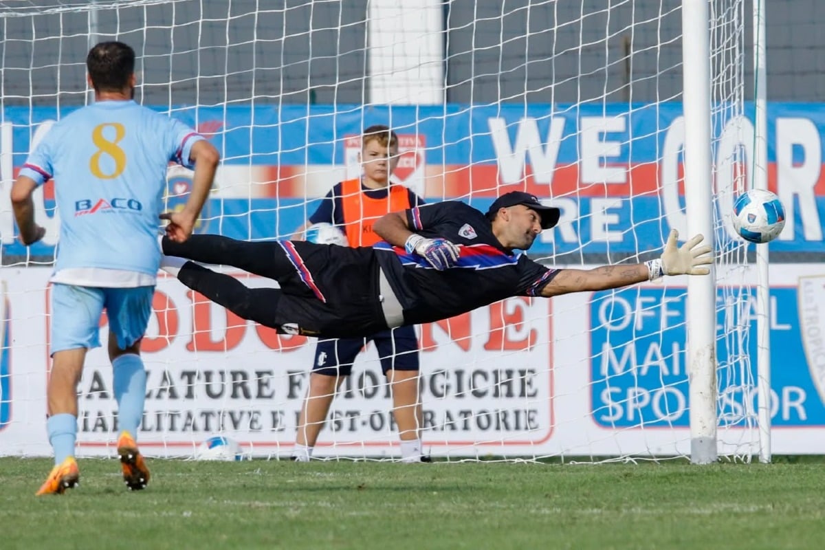 Tropical Coriano, altra sconfitta casalinga: passa il Lentigione (1-2) - Il portiere Pollini PH TROPICAL CORIANO