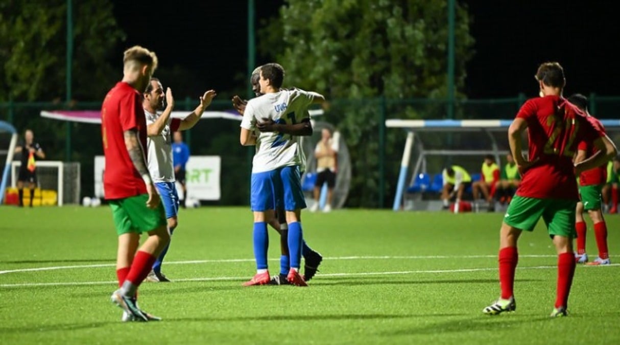 Calcio RSM, Libertas: il presidente Ghiotti: 'Mi aspetto un salto di qualità' - L'esultanza dopo il gol contro il Cailungo (foto FSGC)