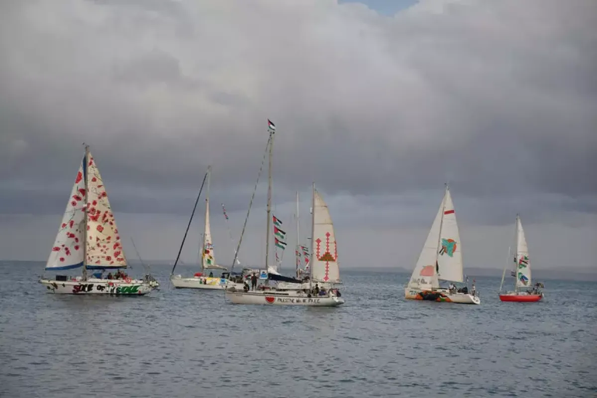 Allarme sulla Flotilla: attivisti verso Gaza, notte di tensione - © Ansa