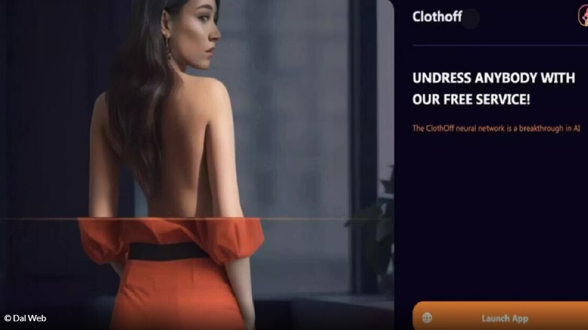 Stop del Garante a Clothoff, l’app che “spoglia” le persone - © dal web