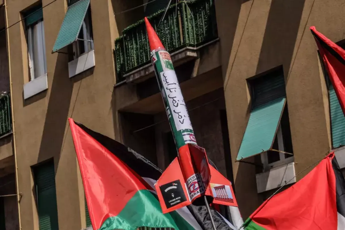 Roma blindata per il corteo pro-Palestina - © Ansa