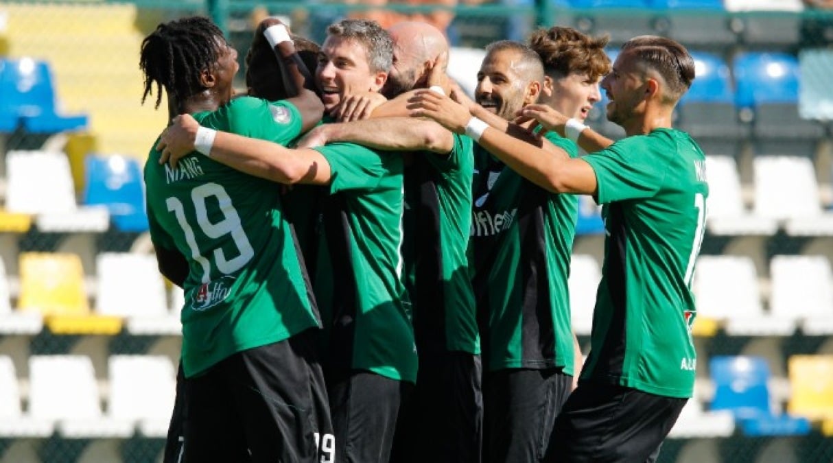 Calcio RSM, Virtus nuova capolista. Rimonta in extremis de La Fiorita - L'esultanza della Virtus (foto FSGC/Pierini)