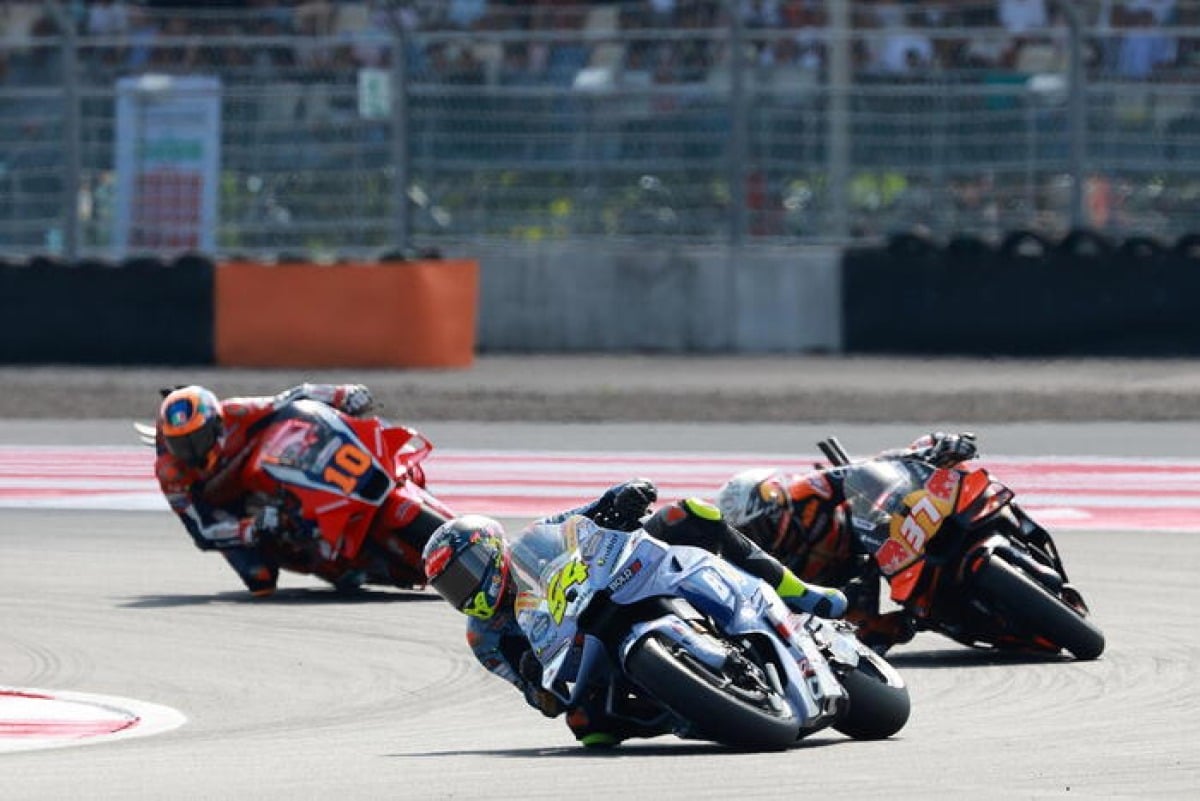 MotoGP Indonesia: Bezzecchi costretto al ritiro - MotoGP Gresini Racing MotoGP rider Fermin Aldeguer (C) of Spain in action © Ansa/Epa