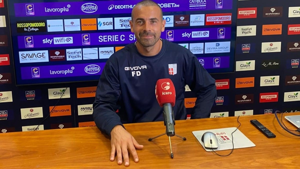 Il Rimini a Perugia ritrova Braglia come avversario (14,30) - Filippo D'Alesio, allenatore del Rimini