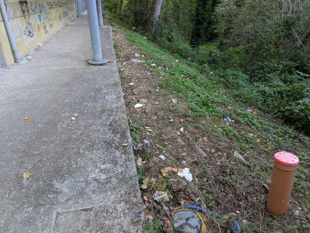 Novafeltria, un lettore segnala: "Parco diventa discarica per gli studenti del Tonino Guerra" -