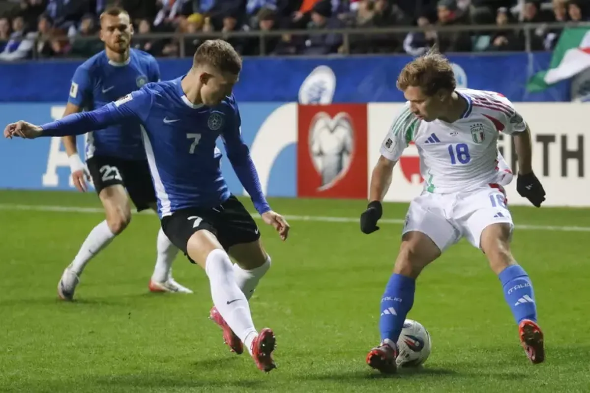 Italia corsara in Estonia: 3-1 e secondo posto blindato nel girone mondiale - Estonia vs Italy © Ansa/Epa