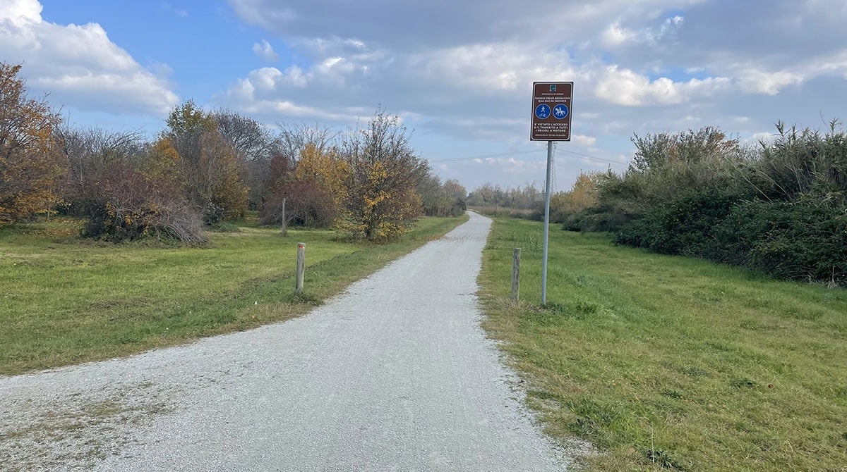 Un tratto della ciclabile Rimini-Novafeltria