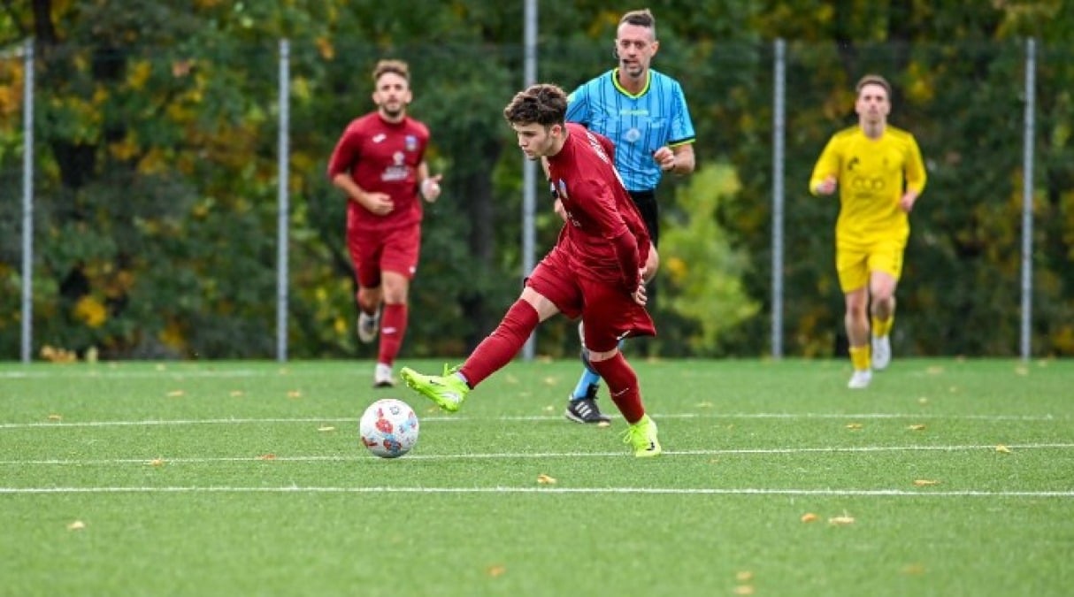 Calcio RSM, il giovane Nicolini: "Libertas, contro il Pennarossa serve una prova di cuore" - Tommaso Nicolini in azione