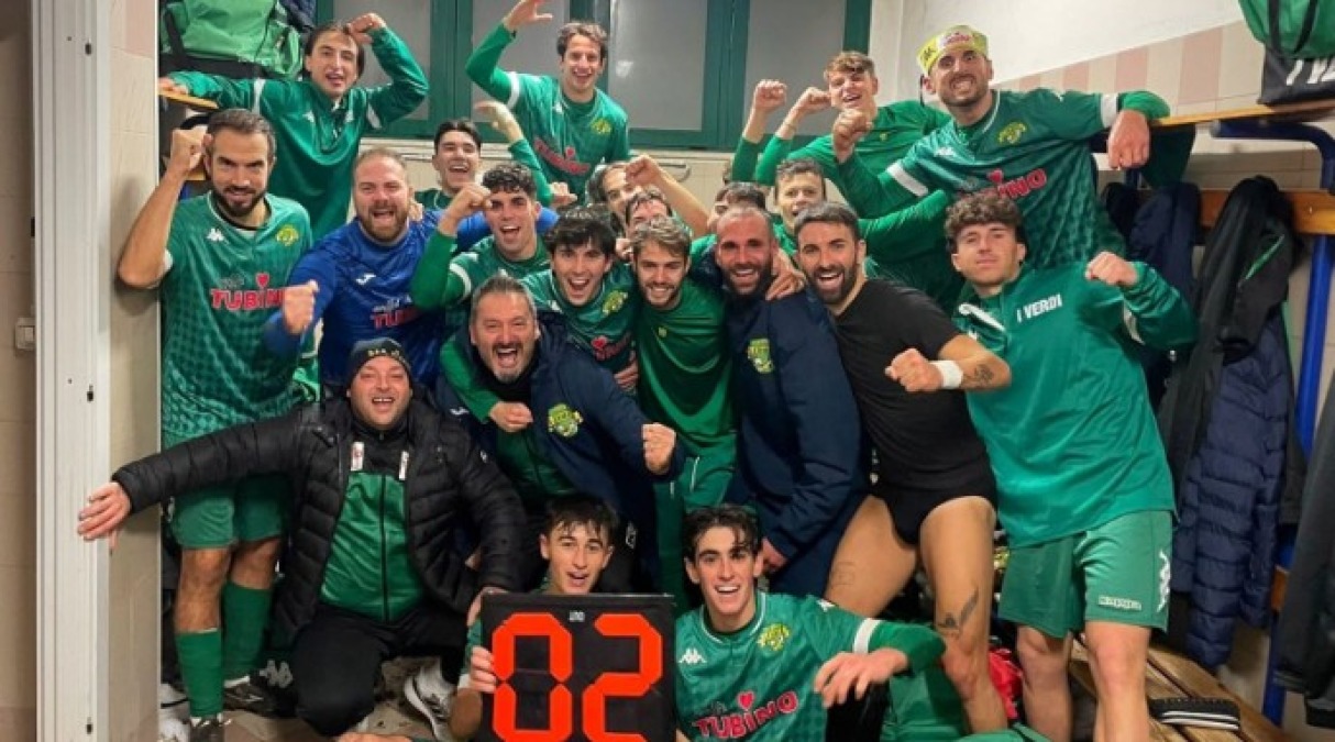 Calcio Prima, il S. Ermete si prende il derby: 0-2 al Verucchio - L'esultanza del Sant'Ermete