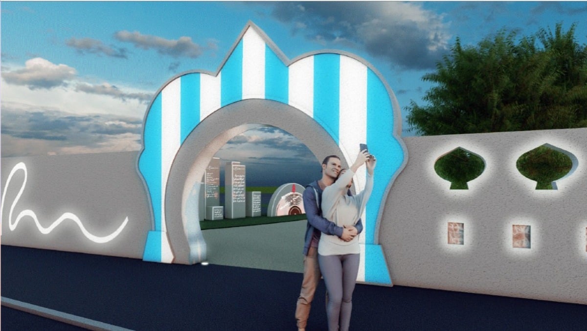 Le mura dell’ex Oriental Park tornano a brillare: approvato il progetto di illuminazione artistica - Il rendering del progetto