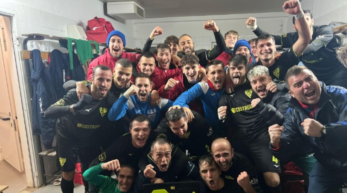 Calcio Prima, il ds Trivulzio: 'Victoria, 20 punti su 27 e vetta a -2. Il voto? 7,5' - Il Gabicce Gradara esulta doop il colpo a San Bartolo