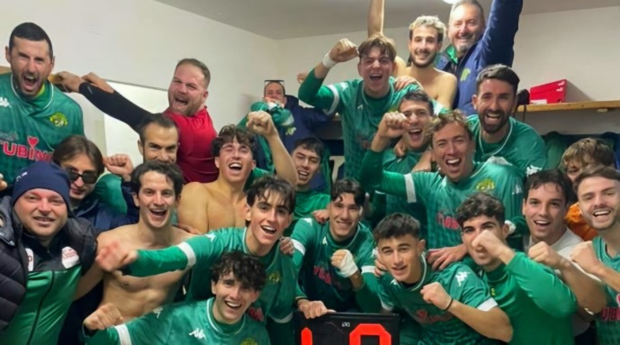 Calcio Prima, Sant'Ermete: festa al 90' contro il R.San Clemente (1-0) - L'esultanza del Sant'Ermete