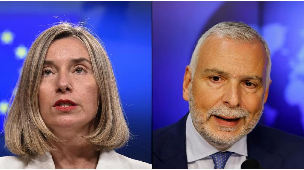 Sospetta frode sui fondi Ue: Federica Mogherini e Stefano Sannino - Federica Mogherini e Stefano Sannino © Rai