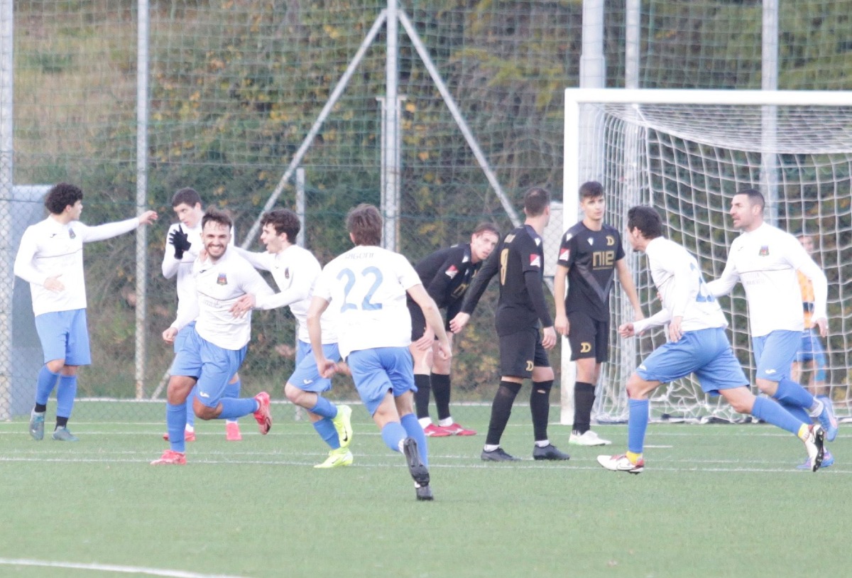 Calcio RSM, il presidente Ghiotti: "Brava Libertas, contro la Juvenes vittoria di cuore' - L'esultanza di Senja dopo il gol