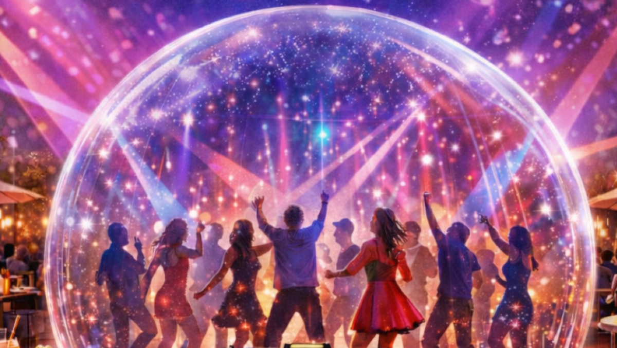 Bellaria, la discoteca in piazza è dentro a un grande pallone trasparente - 