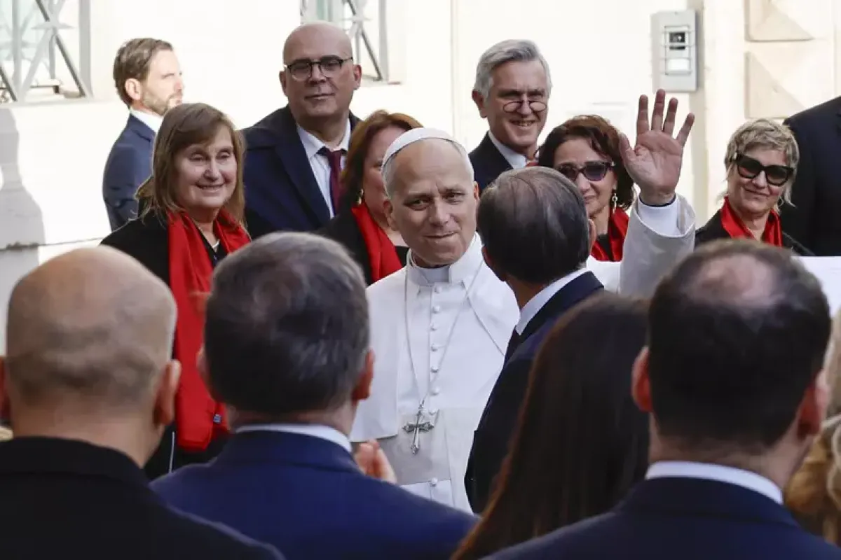 Il Papa a sorpresa al Senato - © Ansa