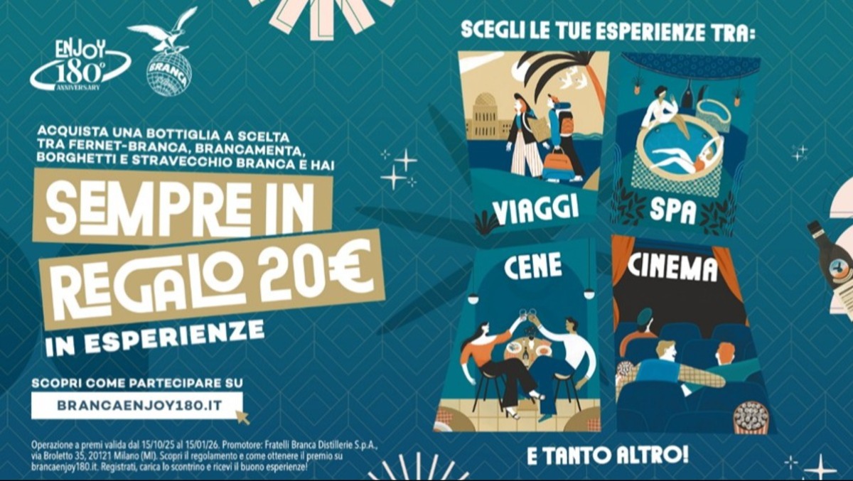 Un sorso di Borghetti, un mondo di esperienze da vincere: scopri l’iniziativa Branca Enjoy 180° - 