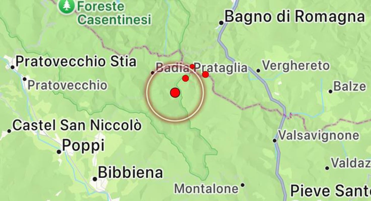 Terremoto di magnitudo 3.5 tra Toscana e Romagna, scossa avvertita anche in Valmarecchia - 