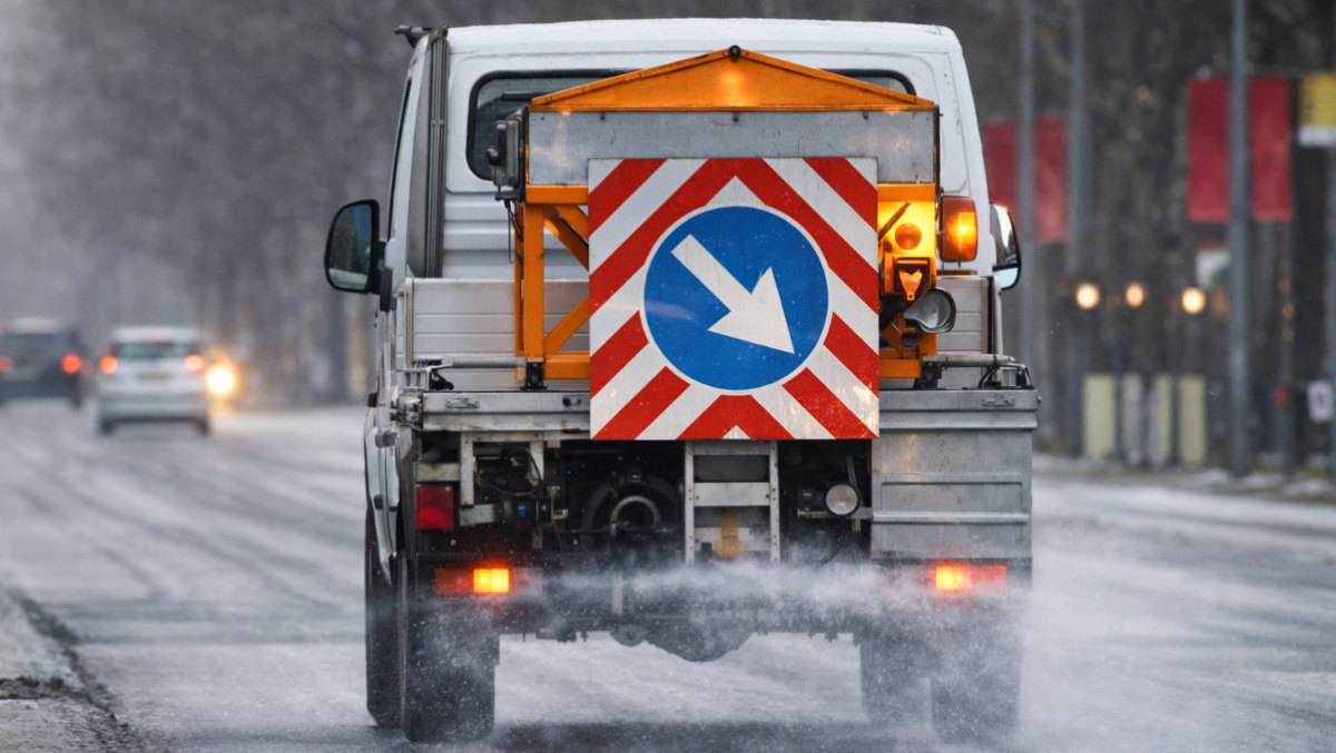 Mattina "ghiacciata", a Rimini 100 tonnellate di sale e 15 mezzi in azione - Mezzo spargisale anti gelo, anti ghiaccio REPERTORIO