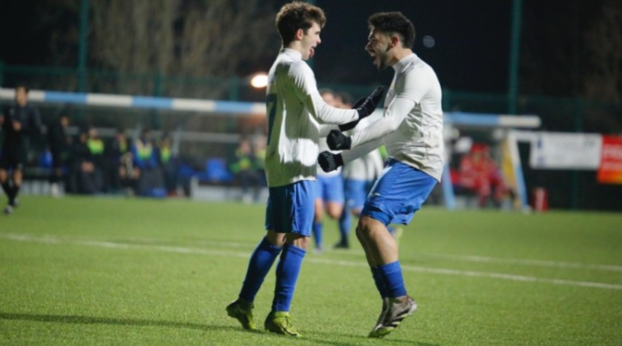 Calcio RSM, riscossa Libertas. Ghiotti: 'Ora battere il Cailungo' - L'esultanza della Libertas dopo un gol 